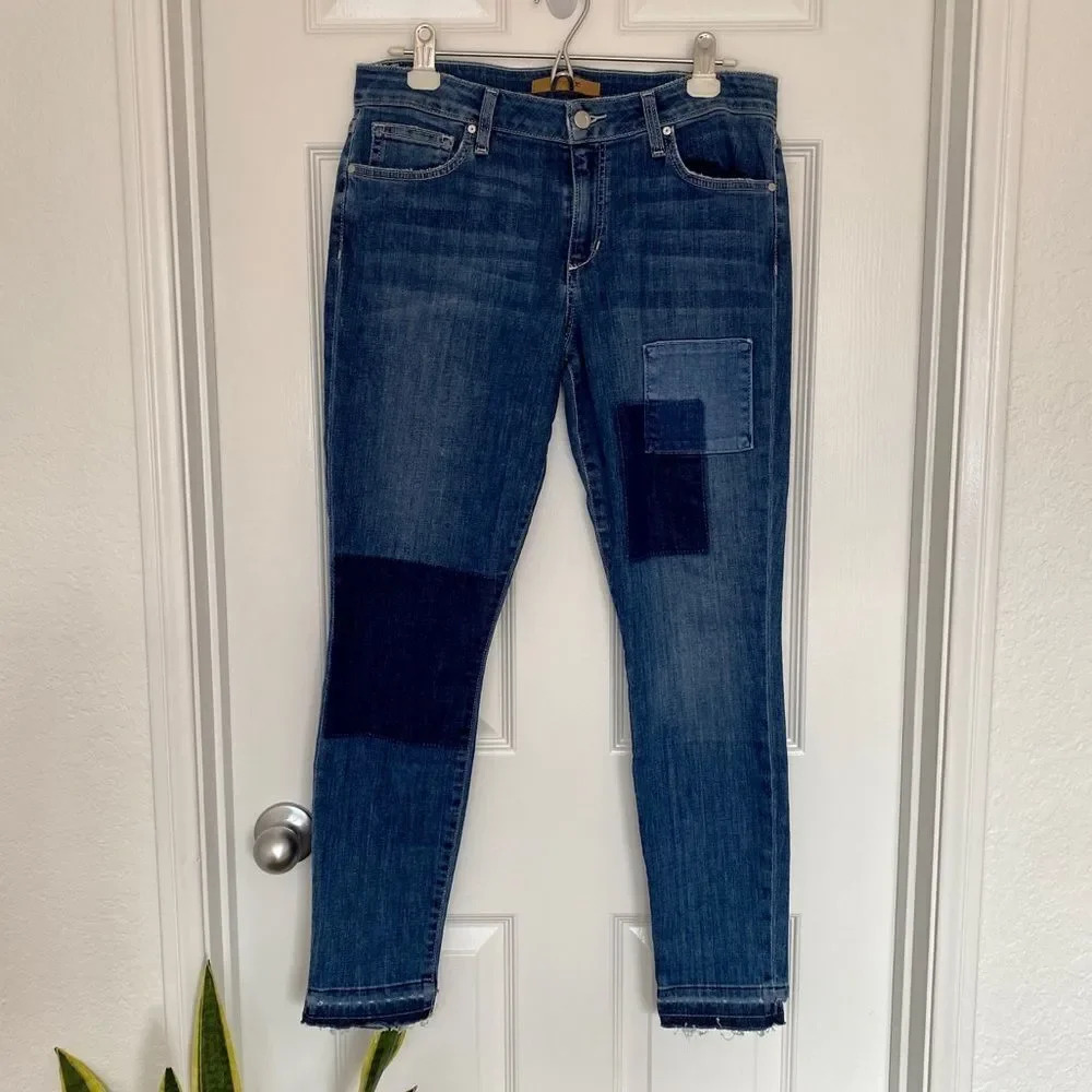 NWT Joe’s Jeans Daisy Patchwork Mid Rise Skinny Ankle Jean 30 - Picture 3 of 15